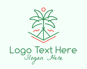 Palm Tree Camping logo design