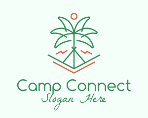 Palm Tree Camping logo design