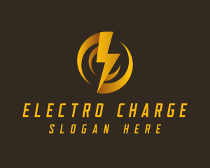 Swirl Flash Electric Voltage logo design