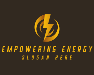 Swirl Flash Electric Voltage logo design