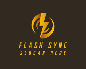 Swirl Flash Electric Voltage logo design