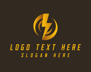 Flash - Swirl Flash Electric Voltage logo design
