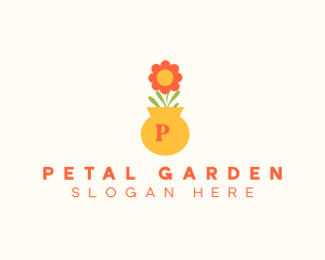 Flower Pot Lettermark logo design