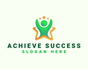 Human Leader Achiever logo design