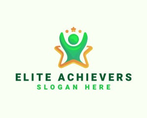 Human Leader Achiever logo design