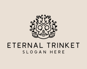 Tribal Festive Skull  logo design