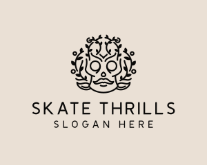 Tribal Festive Skull  logo design