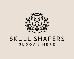 Tribal Festive Skull  logo design