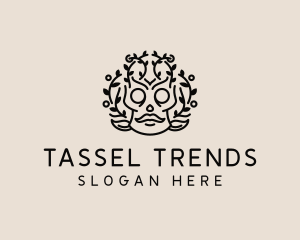 Tribal Festive Skull  logo design