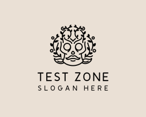 Tribal Festive Skull  logo design