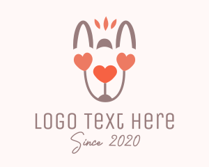 Baby Pup Paw Heart logo design