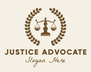 Justice Scale Laurel Leaf logo