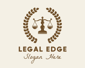 Justice Scale Laurel Leaf logo