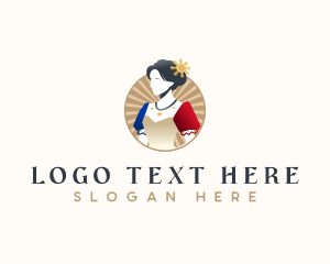 Filipiniana Traditional Dress logo design