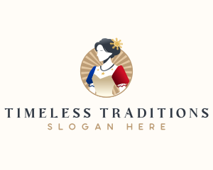 Filipiniana Traditional Dress logo design