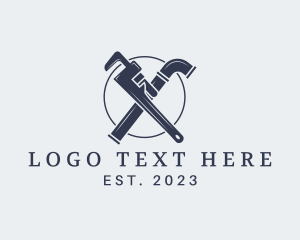 Wrench Plumber Tools logo design