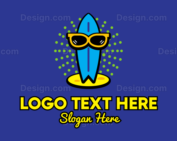 Surfing Surfboard Sunglasses Logo