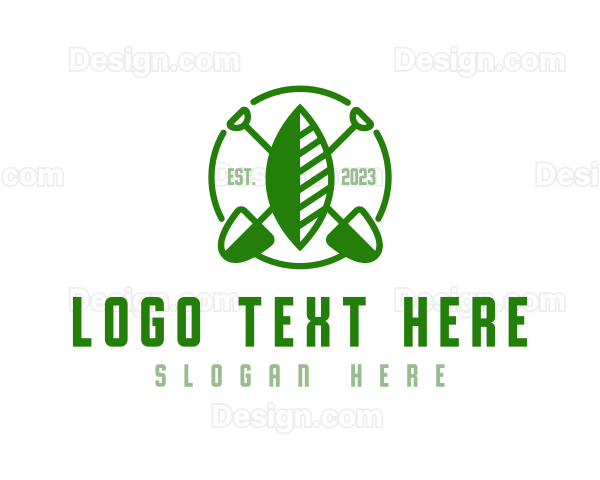 Leaf Farmer Shovel Logo