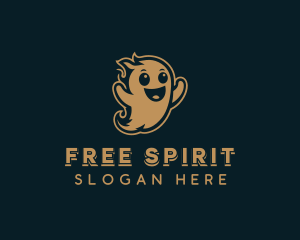 Spooky Halloween Ghost logo design