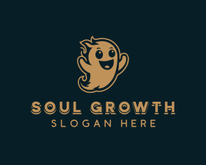Spooky Halloween Ghost logo
