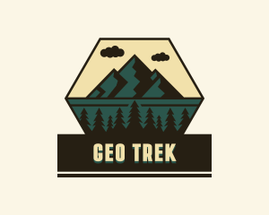 Forest Mountain Peak logo design