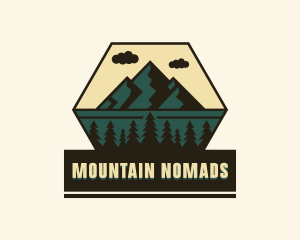 Forest Mountain Peak logo design