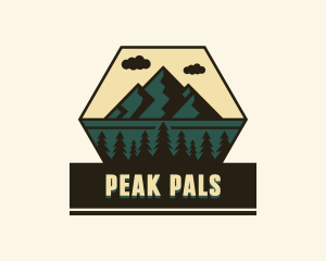 Forest Mountain Peak logo design