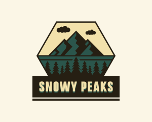 Forest Mountain Peak logo design