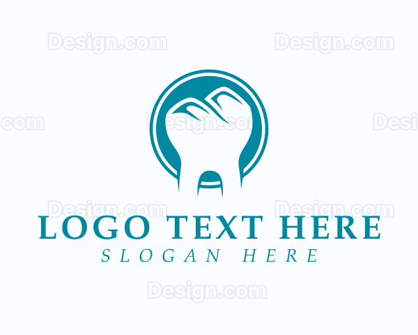 Dental Tooth Mountain Logo