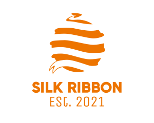 Globe Ribbon Sphere logo design