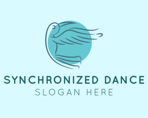 Blue Hummingbird Circle logo design