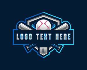 Baseball Athlete Shield logo design