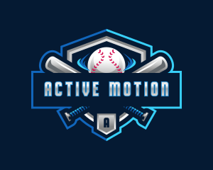 Baseball Athlete Shield logo design