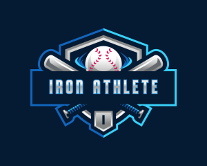 Baseball Athlete Shield logo design