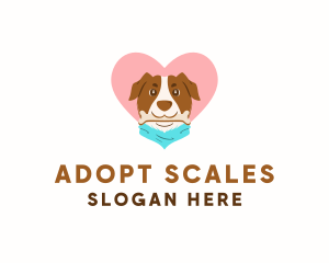 Dog Scarf Love logo design