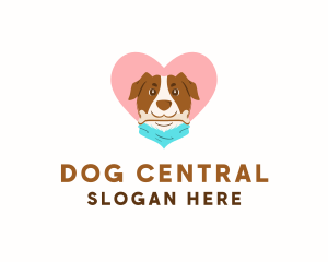 Dog Scarf Love logo design