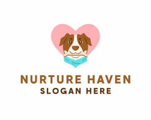 Dog Scarf Love logo design