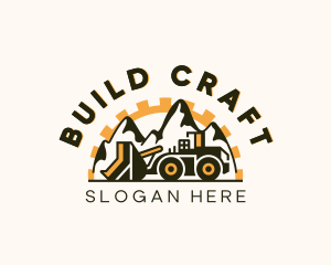 Mechanical Bulldozer Excavation logo design