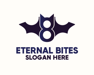 Blue Bat Number 8 logo