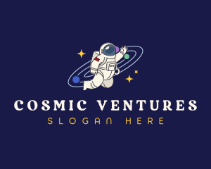 Astronaut Space Galaxy logo design