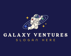 Astronaut Space Galaxy logo design