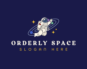 Astronaut Space Galaxy logo design