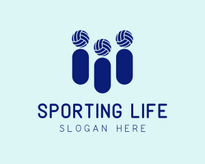 Volleyball Sports Fans  logo