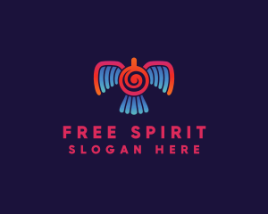 Bohemian Tribal Bird logo design