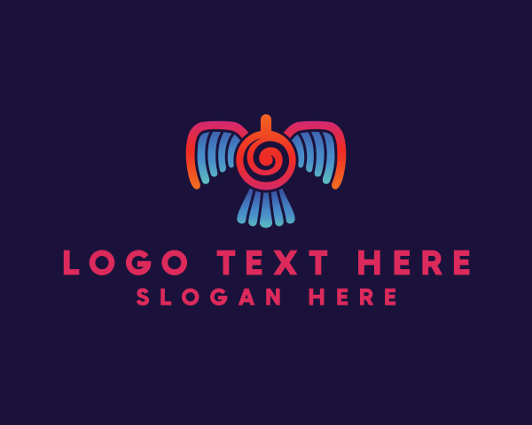 Bohemian Tribal Bird logo