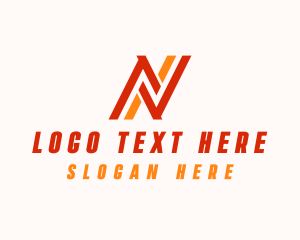 Business Stripe Firm Letter N logo