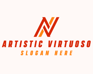 Business Stripe Firm Letter N logo design