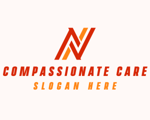 Business Stripe Firm Letter N logo design