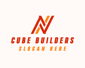 Business Stripe Firm Letter N logo design