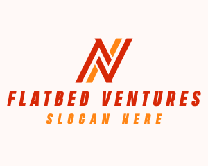 Business Stripe Firm Letter N logo design